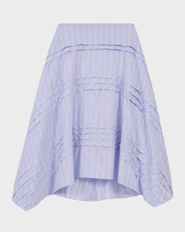 Jiange Striped Midi Skirt